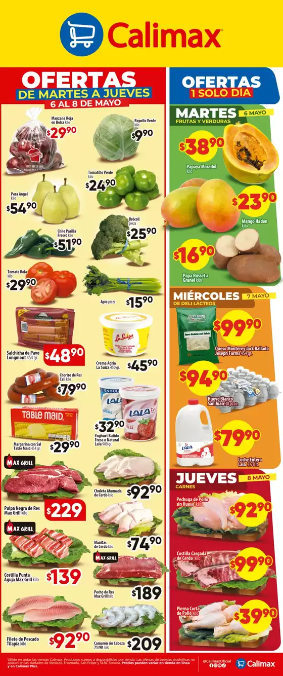 Catálogo Calimax en Tijuana | Calimax Ofertas Martes-Jueves | 6/5/2025 - 8/5/2025