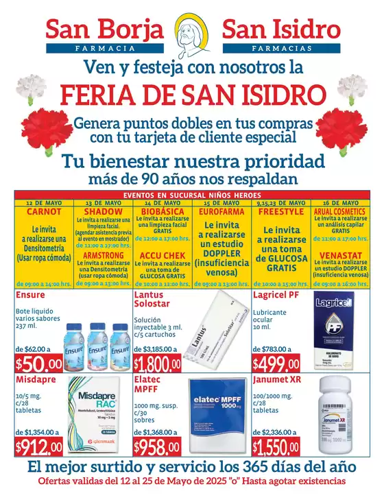 Catálogo Farmacias San Isidro y San Borja en Tlalpan (CDMX) | Folleto | 12/5/2025 - 25/5/2025