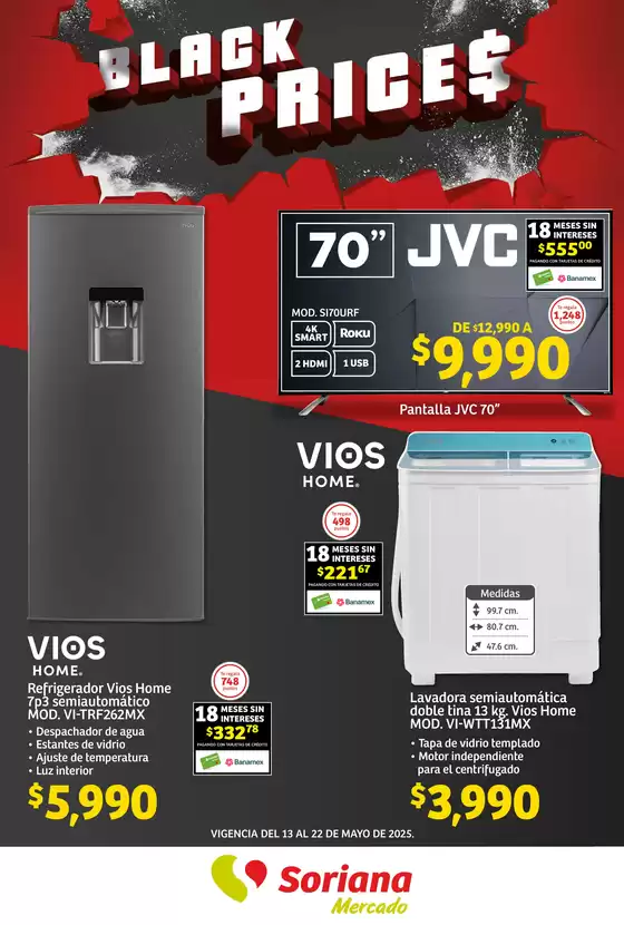 Catálogo Soriana Mercado en Benito Juárez (CDMX) | Black Prices Mercado Nacional | 13/5/2025 - 22/5/2025