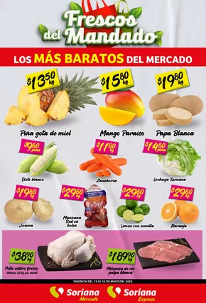 Ofertas de Supermercados en Cacalchén | Martes y Miércoles del Campo Mercado Golfo de Soriana Express | 13/5/2025 - 15/5/2025
