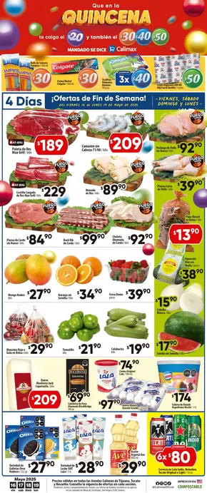 Ofertas de Supermercados en Tijuana | Calimax Catálogo Tijuana de Calimax | 16/5/2025 - 19/5/2025