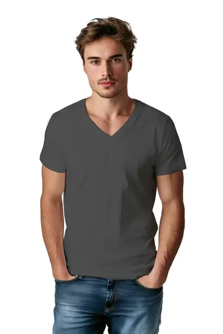 Oferta de Playera Caballero MC / BASICA CUELLO V  GRIS por $79.9 en Aditivo