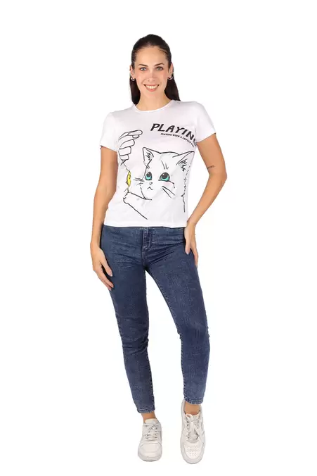 Oferta de Playera Dama - GATITO por $99.9 en Aditivo