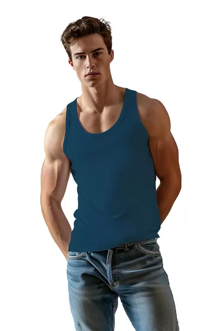 Oferta de Tank Top Caballero / TANK TOP BASICA  PETROLEO por $69.9 en Aditivo