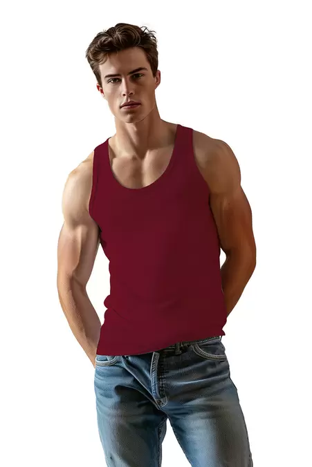 Oferta de Tank Top Caballero / TANK TOP BASICA  VINO por $69.9 en Aditivo