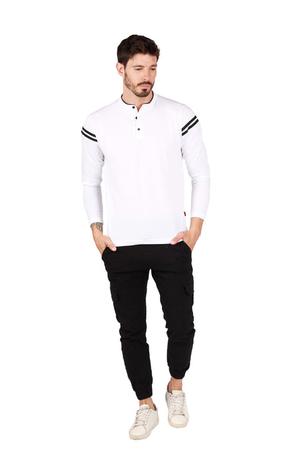 Oferta de Playera Henley Franja mangas por $20990 en Aditivo