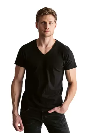Oferta de Playera Para Hombre Cuello V Negro por $8990 en Aditivo