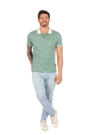 Oferta de Polo Para Caballero Waffle Verde por $19990 en Aditivo