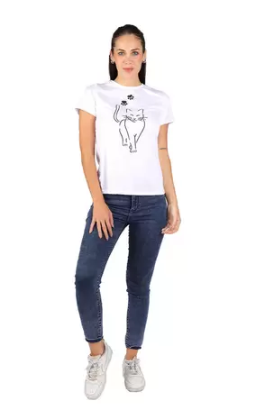 Oferta de Playera Para Mujer Gato Huellas por $7990 en Aditivo