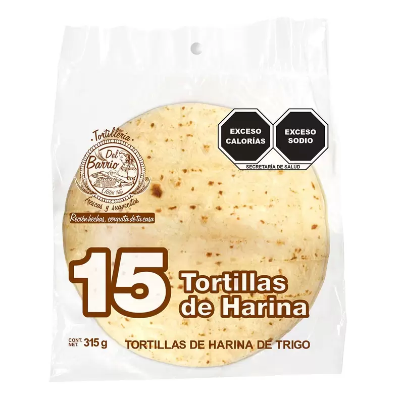 Oferta de Tortilla Del Barrio Harina Trigo 315g por $17.5 en AKÁ Superbodega