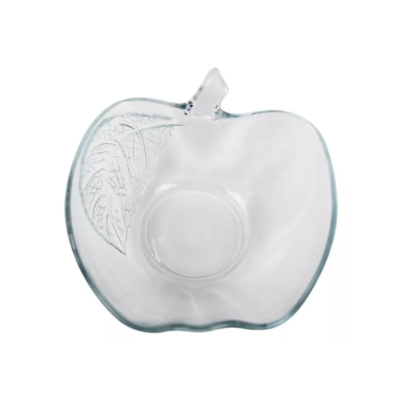 Oferta de Tazon postre botanero decorativo  dulcero elegante de vidrio en forma manzana Crisa por $23 en Anforama