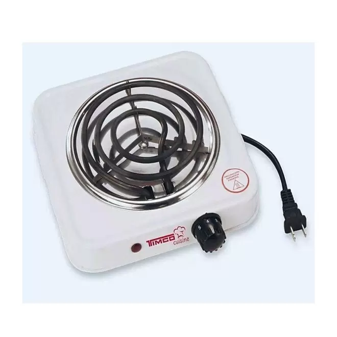 Oferta de Parrilla Eléctrica con 1 Quemador con Termostato Sencilla Blanca TimcoPE-01 por $255 en Anforama