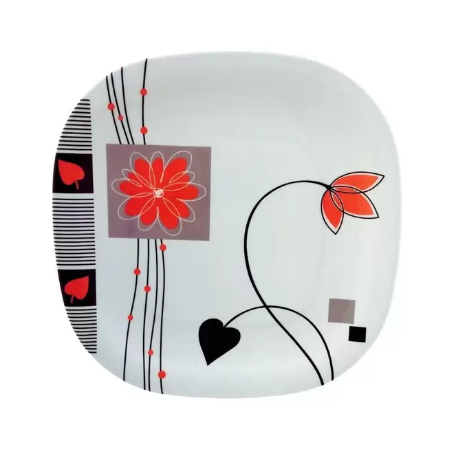 Oferta de Plato Trinche Cuadrado Mediano 24 cm de Melamina tipo Plástico Chrysan Tab and Kit por $22 en Anforama