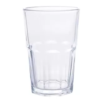 Oferta de Vaso de 415 ml para Agua Jugo de Vidrio Resistente Barcelona Vidriería Santos por $27 en Anforama