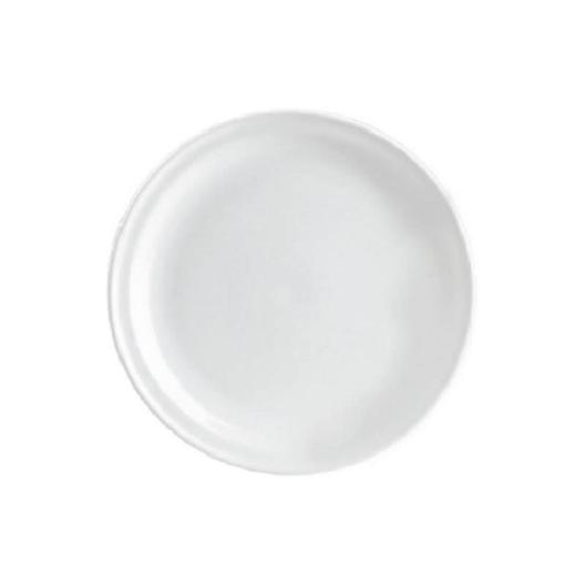 Oferta de Plato Trinche Redondo Elegante de Loza de 26 cm Blanco Madrileña Santa Anita por $73 en Anforama