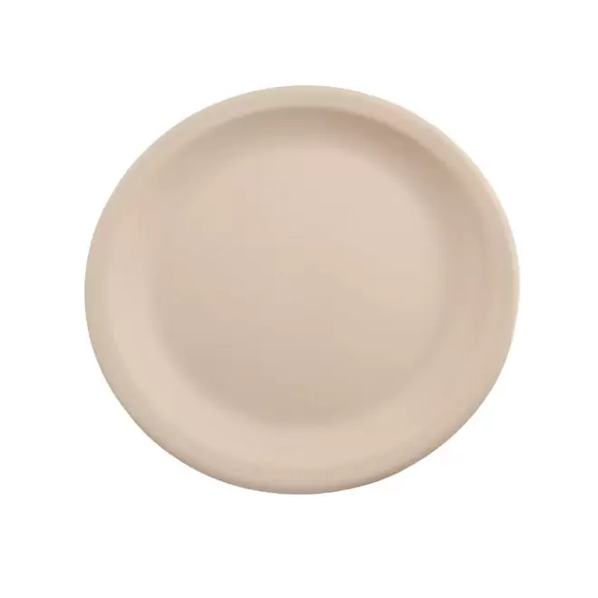 Oferta de Plato Trinche Redondo 25 cm de Melamina Resistente tipo Plástico Beige Tavola por $38 en Anforama