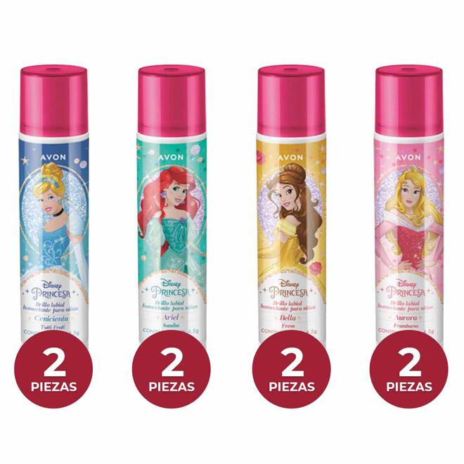 Oferta de Set Lip Balm Princesas Disney X8 Juego de labiales por $99.99 en Avon
