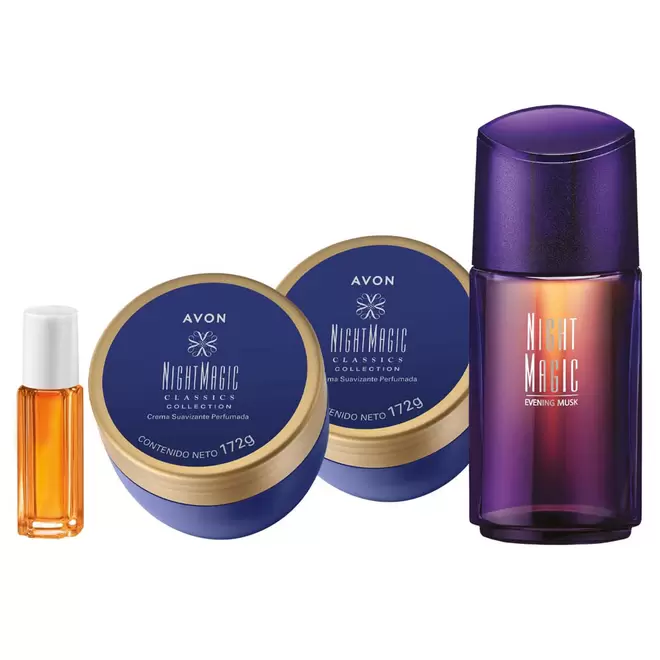 Oferta de Set Night Magic Fragancia en rollette Crema suavizante perfumada x2 Colonia por $239.99 en Avon