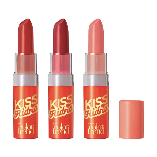 Oferta de Set Labiales Color Intenso Kiss Hidra Juego de Labiales por $139.99 en Avon