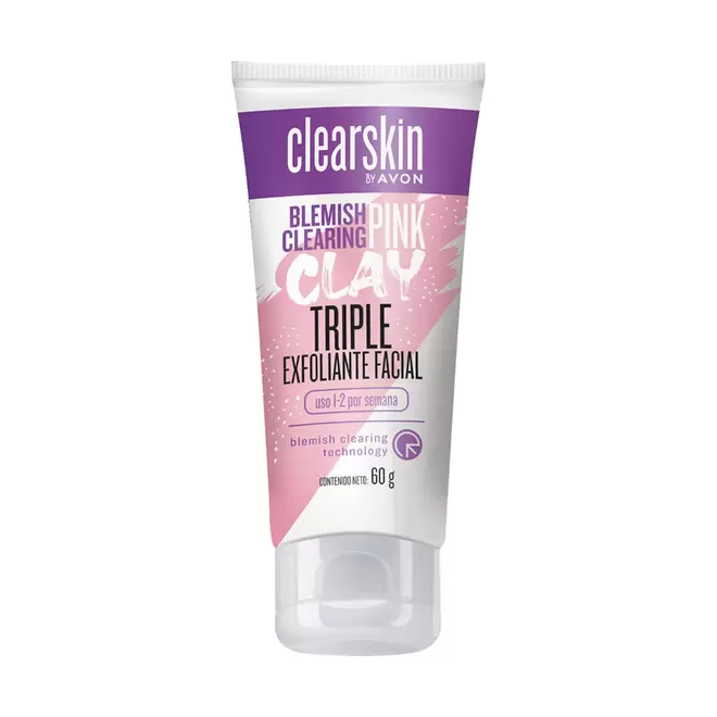 Oferta de Triple exfoliante facial Clearskin Blemish clearing pink clay por $122 en Avon