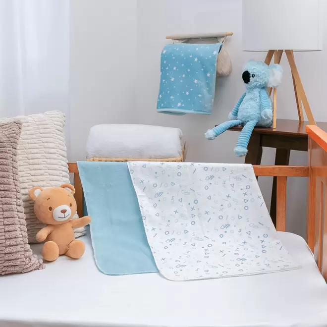 Oferta de Dos sábanas de franela con algodón multiusos para recién nacido por $119.25 en Baby mink