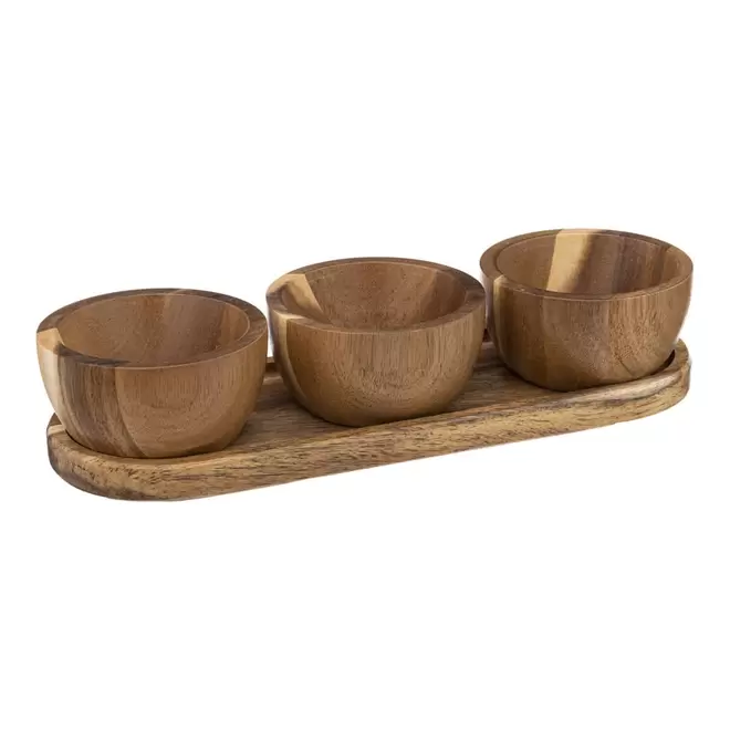 Oferta de Set de botaneros de acacia 5five® Secret Gourmet® 4 piezas por $338 en Bed Bath & Beyond