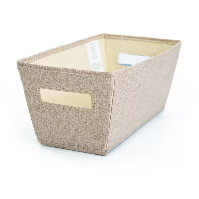 Oferta de Contenedor de tela de 33 x 16 cm color caqui por $118 en Bed Bath & Beyond