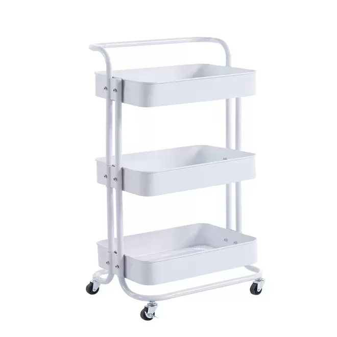 Oferta de Carrito organizador de metal Cazedis® 3 niveles, color blanco por $699.3 en Bed Bath & Beyond