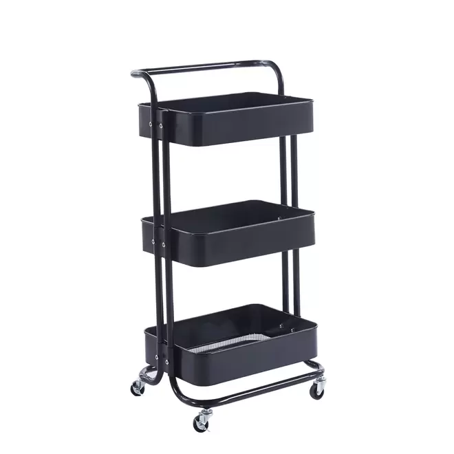 Oferta de Carrito organizador de metal Cazedis® 3 niveles, color negro por $699.3 en Bed Bath & Beyond