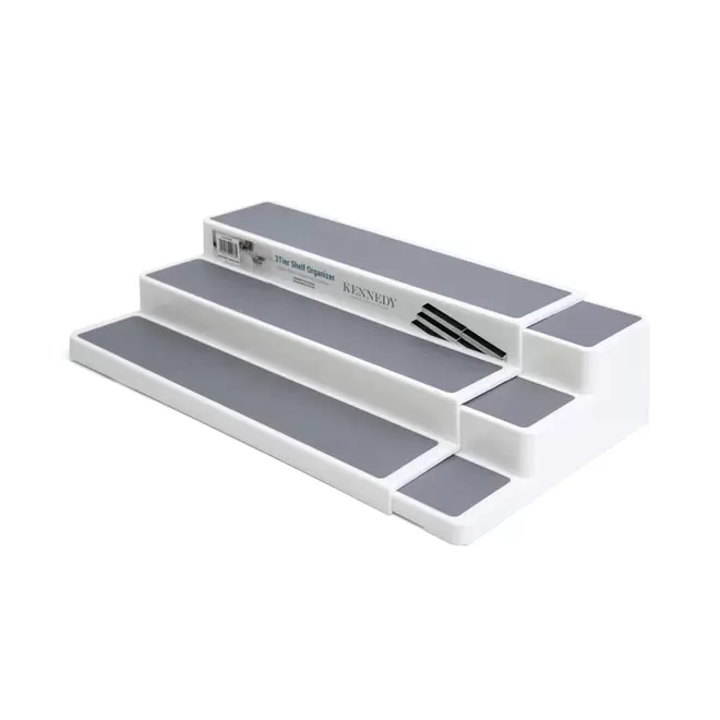 Oferta de Organizador para gavetas Kennedy Home Collection® 3 niveles expandible, color blanco por $293.3 en Bed Bath & Beyond