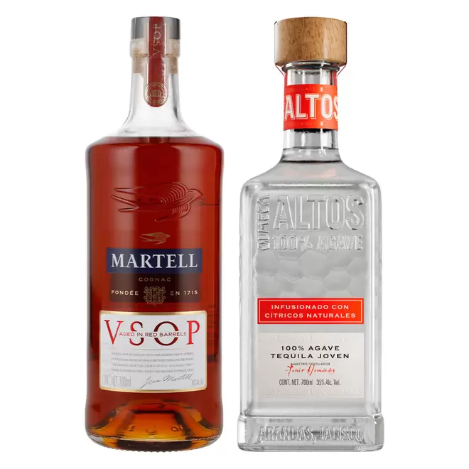 Oferta de Cognac Martell Vsop C/Altos Joven Inf. Cítricos700 ml por $1130 en Bodegas Alianza