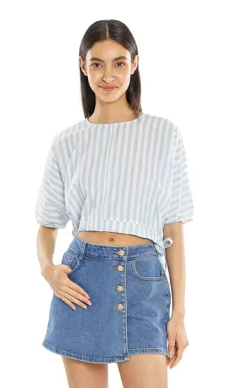 Oferta de Short Falda Azul De Mezclilla por $299 en C&A
