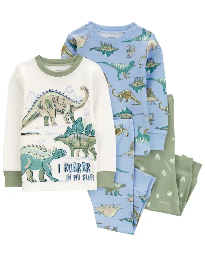 Oferta de Pijama De 4 Piezas Ajuste Perfecto Estampado De Dinosaurios Carter's por $559 en Carter's