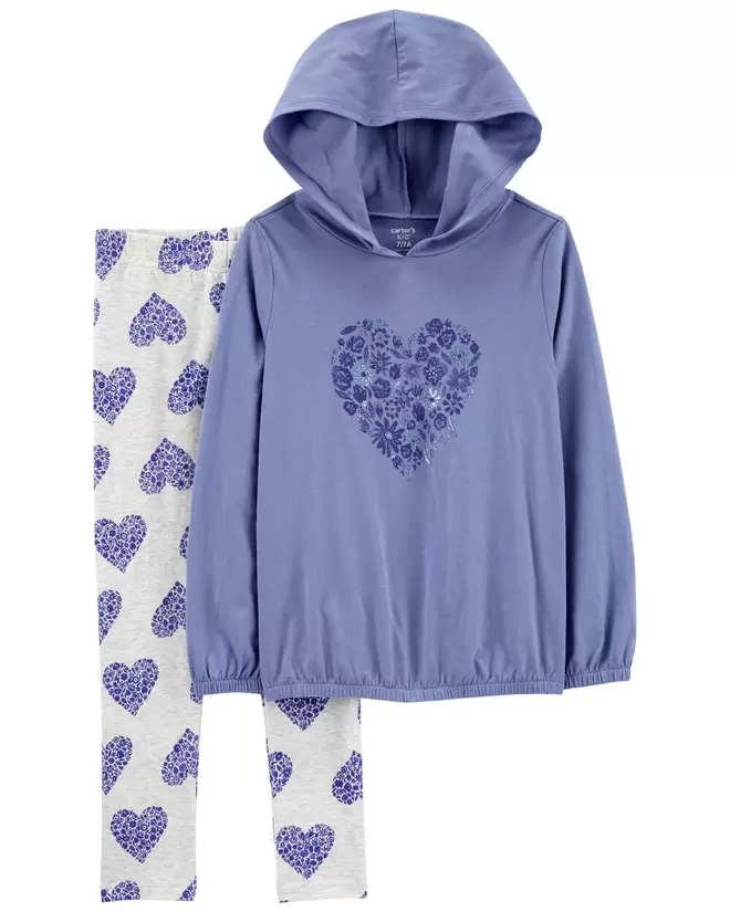 Oferta de Conjunto De 2 Piezas Con Camiseta Estampado De Corazón Carter's por $439 en Carter's