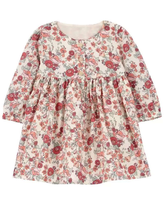 Oferta de Vestido De Mangas Abombadas Estampado Floral Oshkosh B'Gosh por $559 en Carter's