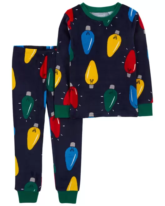 Oferta de Pijama De 2 Piezas De Velboa Con Luces De Navidad Carter's por $359 en Carter's