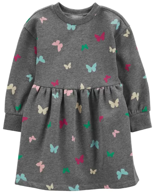 Oferta de Vestido De Manga Larga Tela Polar Mariposa Carter's por $439 en Carter's