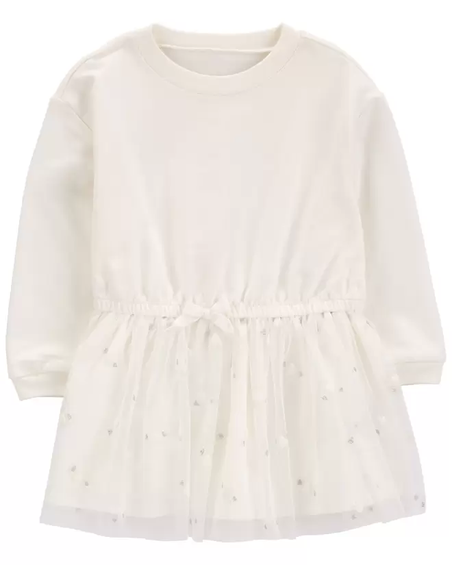 Oferta de Vestido De Algodón De Manga Larga Con Brillos Carter's por $384 en Carter's