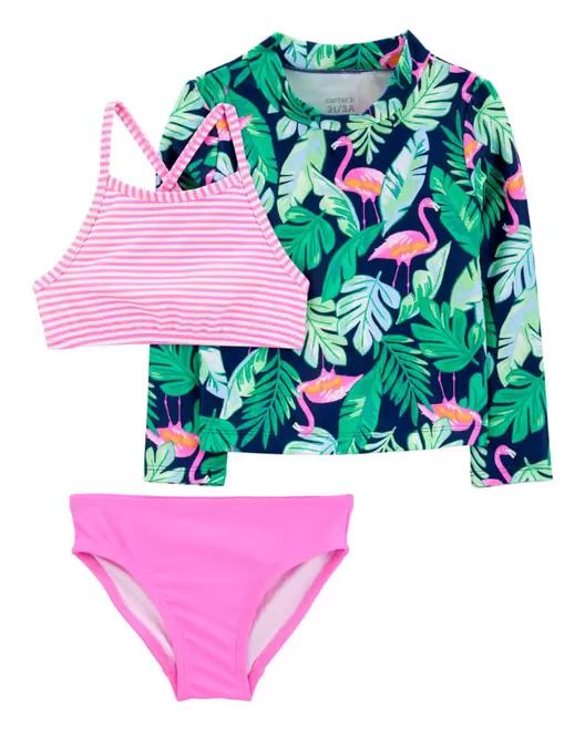 Oferta de Traje De Baño De 3 Prendas Estampado Tropical Carter's por $629 en Carter's