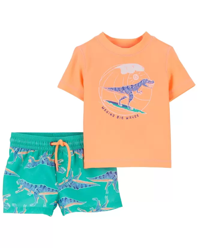 Oferta de Traje De Baño De 2 Piezas Dinosaurio Surf Carter's por $489 en Carter's