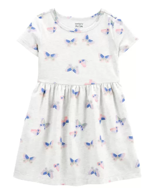 Oferta de Vestido De Manga Corta Con Estampado De Mariposas Carter's por $209 en Carter's