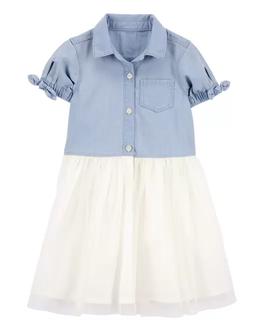Oferta de Vestido De Mezclilla En 2 Tonos Oshkosh B'Gosh por $489 en Carter's
