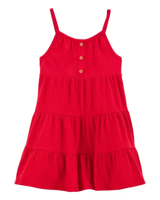 Oferta de Vestido De Tirantes De Punto Texturizado De Botones Oshkosh B'Gosh por $559 en Carter's