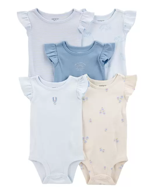 Oferta de Paquete De 5 Pañaleros Manga Corta Con Olanes Carter's por $419 en Carter's