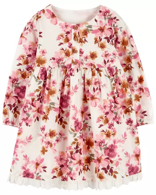 Oferta de Vestido Con Estampado Floral Y Ribete Para Preescolares Oshkosh B'Gosh por $489 en Carter's