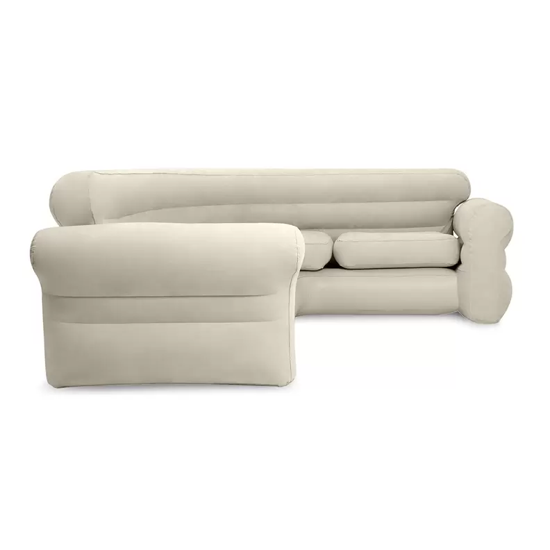 Oferta de Sofá de Aire Esquinero Beige Intex 257cm x 203cm x 76cm por $2550 en Chapur