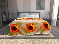 Oferta de Edredón Colap Borrego Bonded Matrimonial Girasoles por $361 en Colap La Palestina