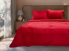 Oferta de Colcha Durazno Matrimonial Rojo por $299 en Colap La Palestina