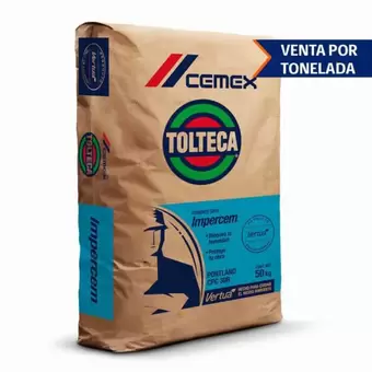 Oferta de Tolteca, Cemento Impercem Cpc30R, Tonelada por $5890 en Construrama