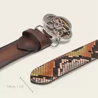 Oferta de Cinturón casual en piel genuina de pitón para dama por $1167 en Cuadra